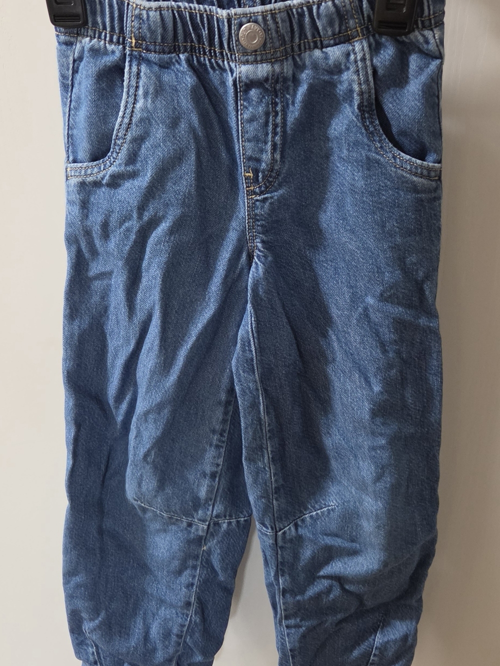 Old Navy Blue Toddler Girl Barrel Elastic-Waist Jeans